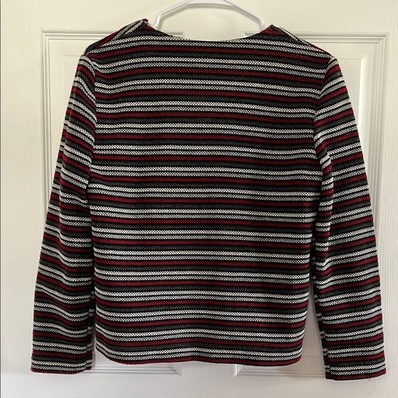 Alfred Dunner Stripped Button-Up Cardigan - Picture 4 of 4